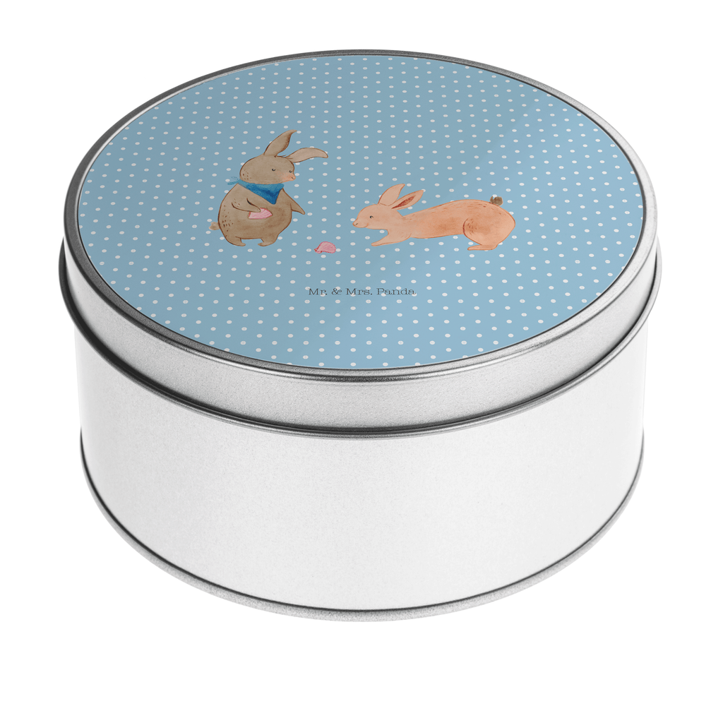 Blechdose rund Hasen Muschel Metalldose, Keksdose, Dose, Vorratsdose, Geschenkbox, Familie, Vatertag, Muttertag, Bruder, Schwester, Mama, Papa, Oma, Opa, Hasen, beste Freundin, Freundin, Freundinnen, best friends, BFF, Muscheln sammeln, Muscheln, Meer