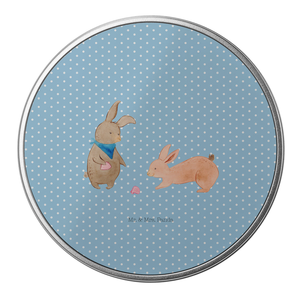 Blechdose rund Hasen Muschel Metalldose, Keksdose, Dose, Vorratsdose, Geschenkbox, Familie, Vatertag, Muttertag, Bruder, Schwester, Mama, Papa, Oma, Opa, Hasen, beste Freundin, Freundin, Freundinnen, best friends, BFF, Muscheln sammeln, Muscheln, Meer