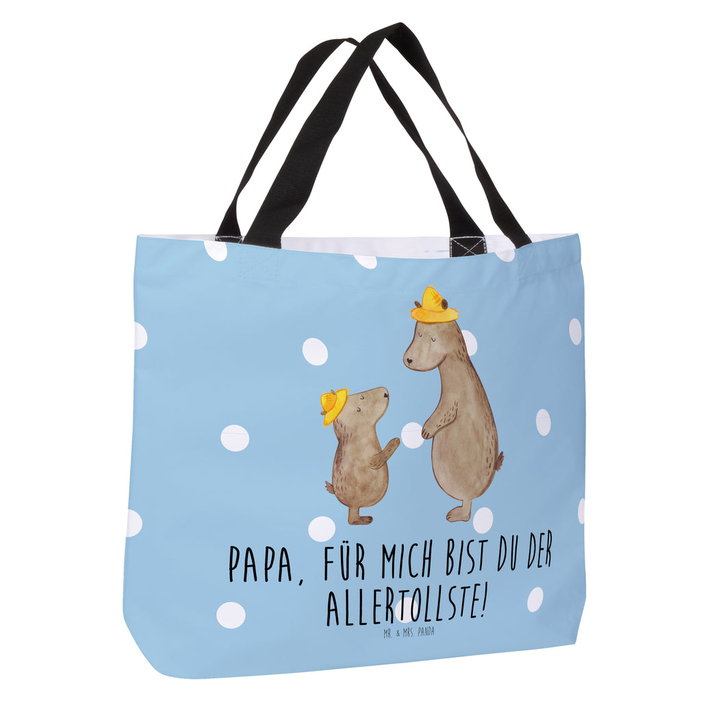 Shopper Bären mit Hut Beutel, Einkaufstasche, Tasche, Strandtasche, Einkaufsbeutel, Shopper, Schultasche, Freizeittasche, Tragebeutel, Schulbeutel, Alltagstasche, Familie, Vatertag, Muttertag, Bruder, Schwester, Mama, Papa, Oma, Opa, Bär, Bären, Vater, Papi, Paps, Dad, Daddy, Lieblingsmensch, Sohn, Söhne, Kind, Kinder, Vater-Sohn, Family, Vorbild