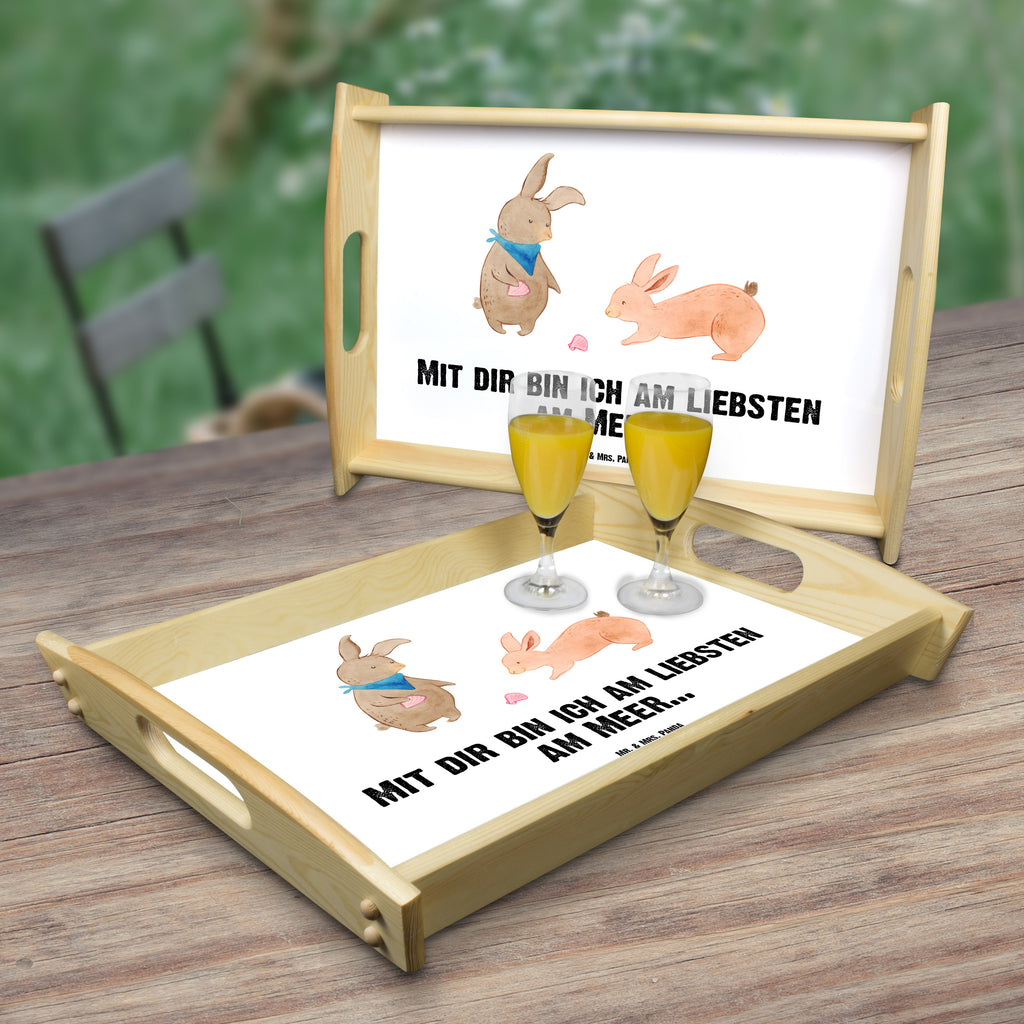 Serviertablett Hasen Muschel Tablett, Holztablett, Küchentablett, Dekotablett, Frühstückstablett, Familie, Vatertag, Muttertag, Bruder, Schwester, Mama, Papa, Oma, Opa, Hasen, beste Freundin, Freundin, Freundinnen, best friends, BFF, Muscheln sammeln, Muscheln, Meer