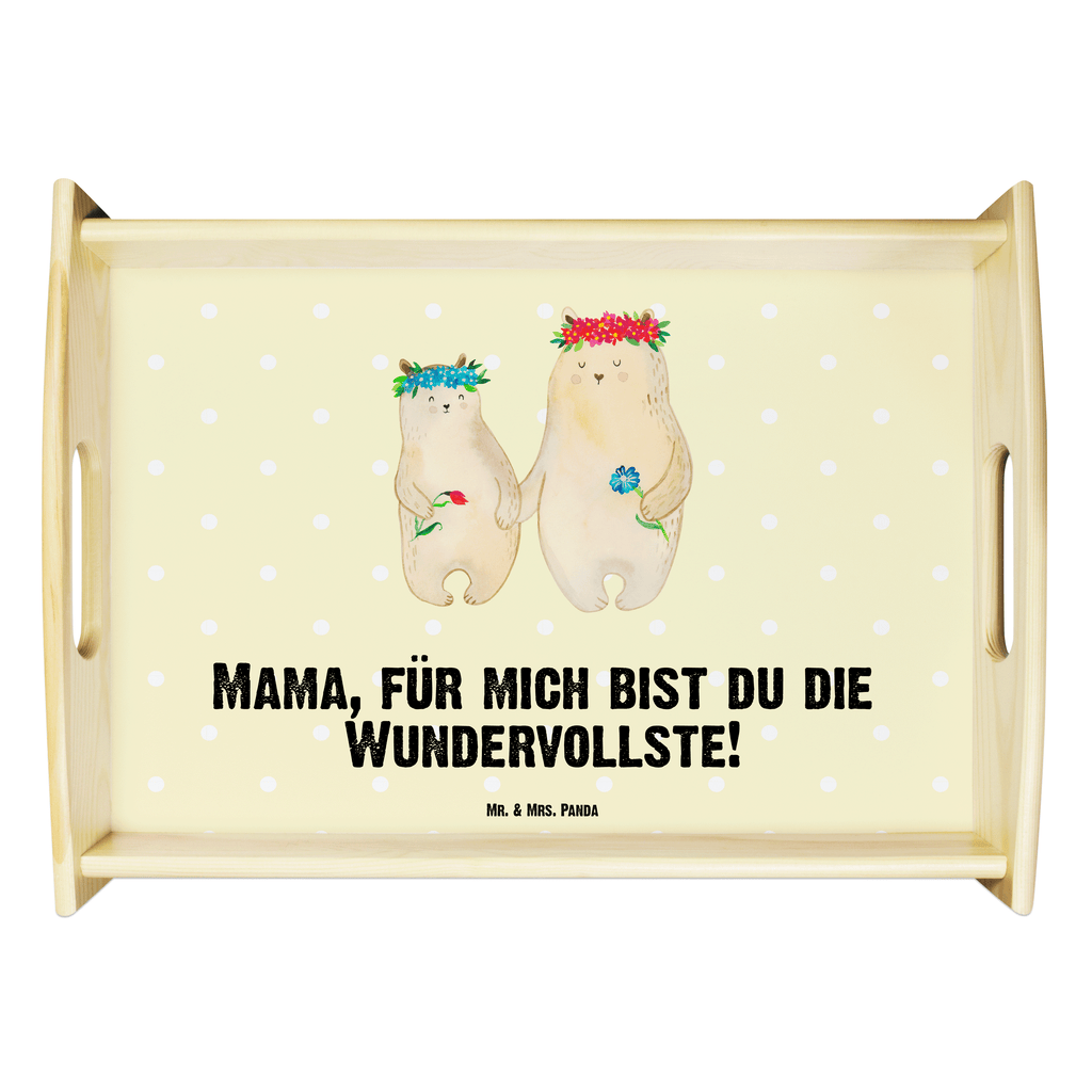 Serviertablett Bären mit Blumenkranz Tablett, Holztablett, Küchentablett, Dekotablett, Frühstückstablett, Familie, Vatertag, Muttertag, Bruder, Schwester, Mama, Papa, Oma, Opa, Bär, Bären, Mutter, Mutti, Mami, Lieblingsmensch, Lieblingsmama, beste Mutter, weltbeste Mama, Geschenk Mama. Muttertag, Tochter, Kind, Kinder, Töchter, Family, Vorbild