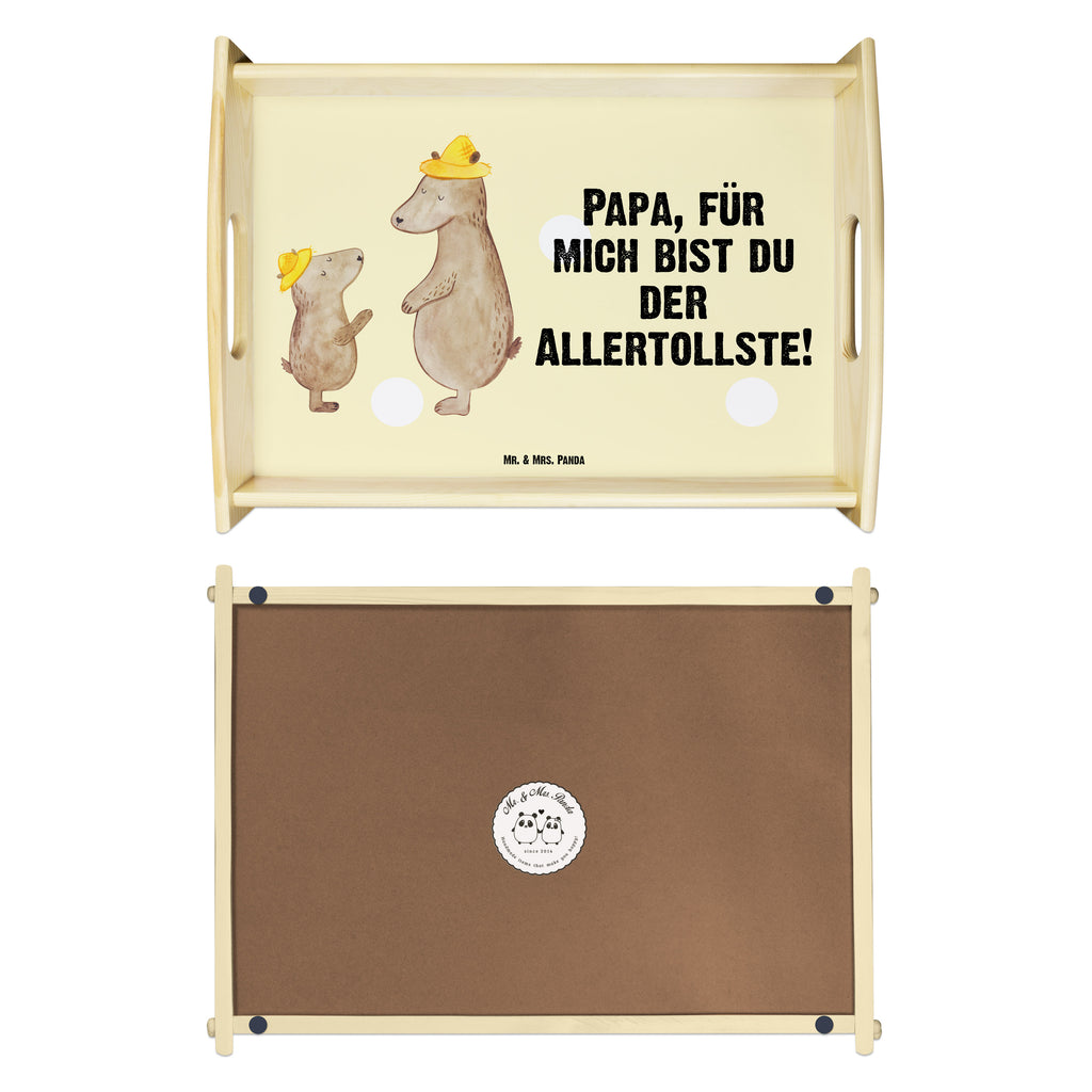 Serviertablett Bären mit Hut Tablett, Holztablett, Küchentablett, Dekotablett, Frühstückstablett, Familie, Vatertag, Muttertag, Bruder, Schwester, Mama, Papa, Oma, Opa, Bär, Bären, Vater, Papi, Paps, Dad, Daddy, Lieblingsmensch, Sohn, Söhne, Kind, Kinder, Vater-Sohn, Family, Vorbild