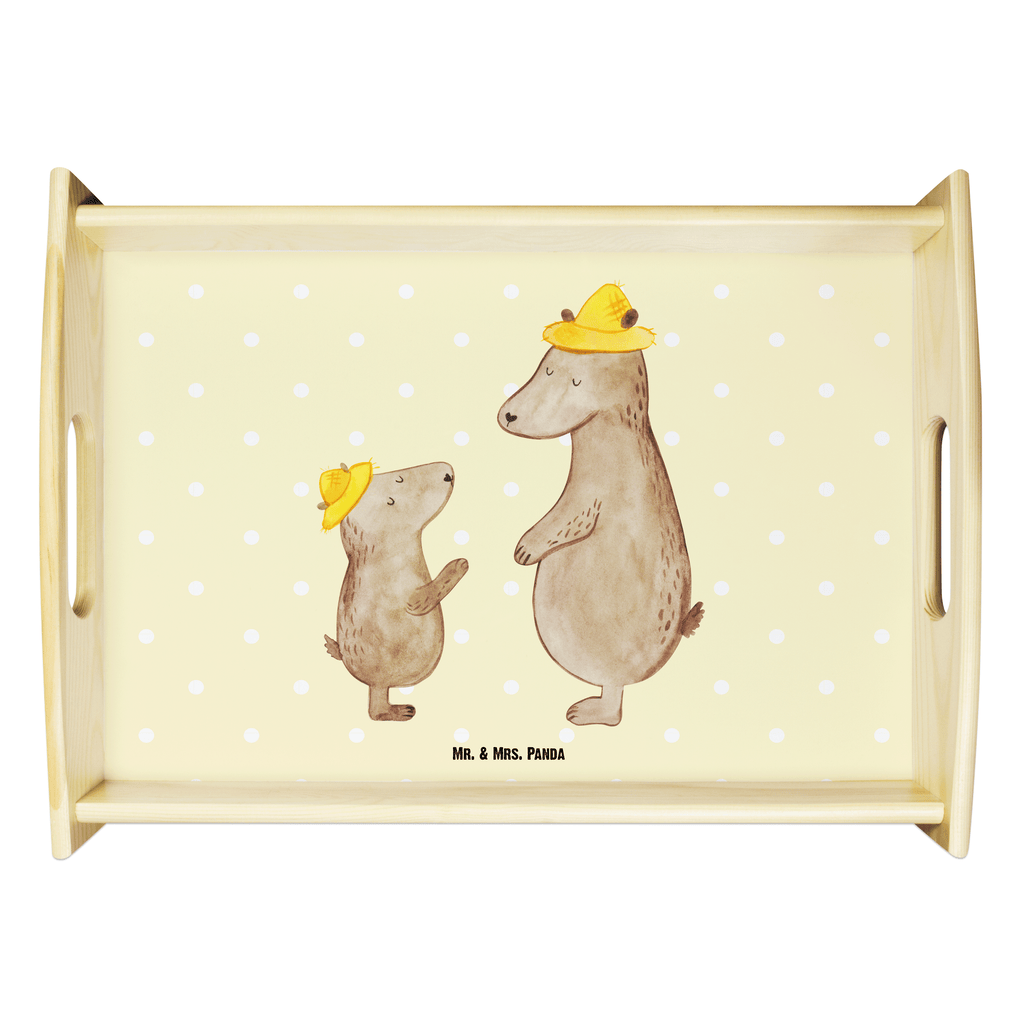Serviertablett Bären mit Hut Tablett, Holztablett, Küchentablett, Dekotablett, Frühstückstablett, Familie, Vatertag, Muttertag, Bruder, Schwester, Mama, Papa, Oma, Opa, Bär, Bären, Vater, Papi, Paps, Dad, Daddy, Lieblingsmensch, Sohn, Söhne, Kind, Kinder, Vater-Sohn, Family, Vorbild