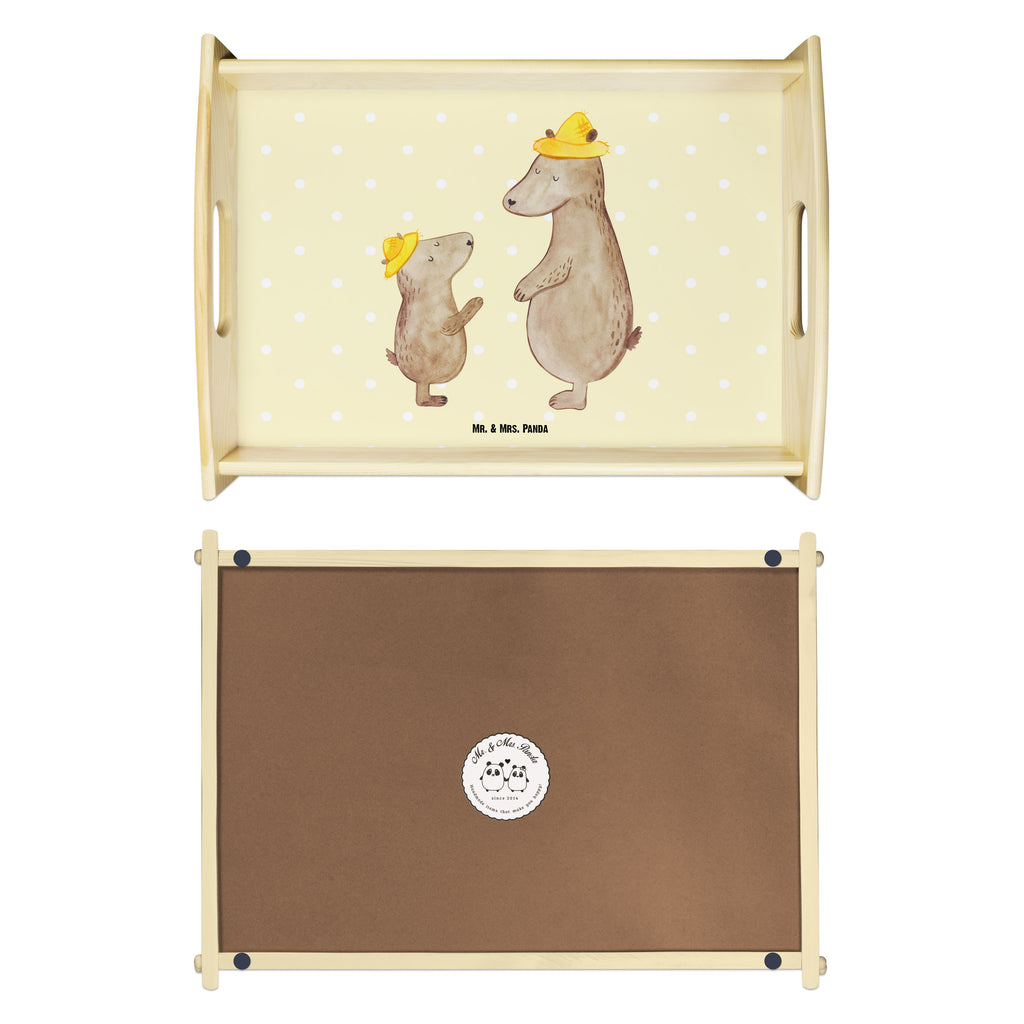Serviertablett Bären mit Hut Tablett, Holztablett, Küchentablett, Dekotablett, Frühstückstablett, Familie, Vatertag, Muttertag, Bruder, Schwester, Mama, Papa, Oma, Opa, Bär, Bären, Vater, Papi, Paps, Dad, Daddy, Lieblingsmensch, Sohn, Söhne, Kind, Kinder, Vater-Sohn, Family, Vorbild