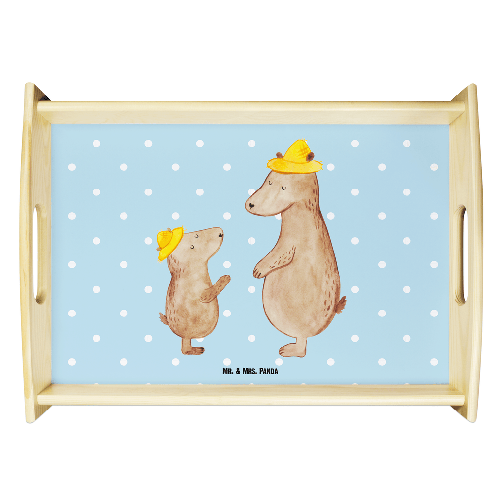 Serviertablett Bären mit Hut Tablett, Holztablett, Küchentablett, Dekotablett, Frühstückstablett, Familie, Vatertag, Muttertag, Bruder, Schwester, Mama, Papa, Oma, Opa, Bär, Bären, Vater, Papi, Paps, Dad, Daddy, Lieblingsmensch, Sohn, Söhne, Kind, Kinder, Vater-Sohn, Family, Vorbild