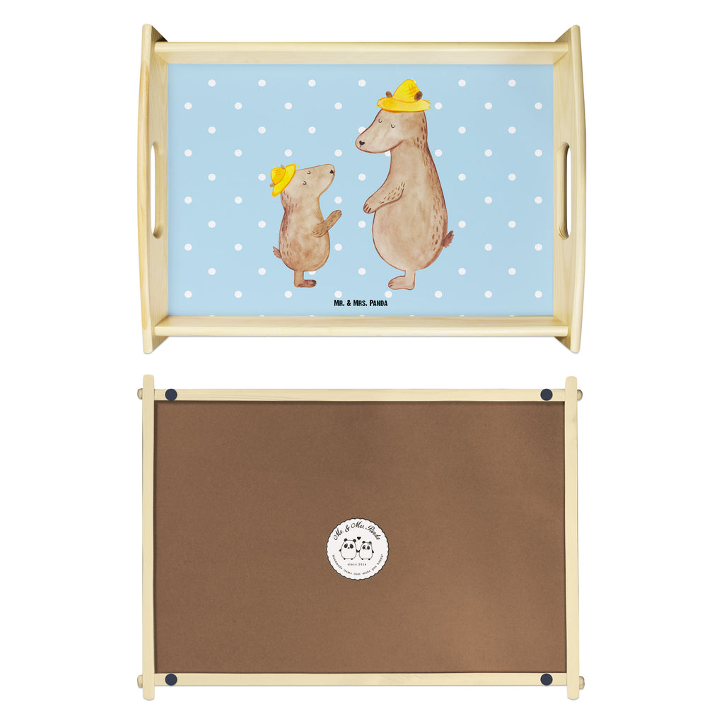 Serviertablett Bären mit Hut Tablett, Holztablett, Küchentablett, Dekotablett, Frühstückstablett, Familie, Vatertag, Muttertag, Bruder, Schwester, Mama, Papa, Oma, Opa, Bär, Bären, Vater, Papi, Paps, Dad, Daddy, Lieblingsmensch, Sohn, Söhne, Kind, Kinder, Vater-Sohn, Family, Vorbild
