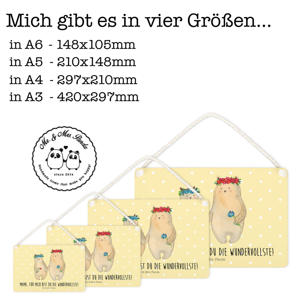 Deko Schild Bären mit Blumenkranz Dekoschild, Deko Schild, Schild, Tür Schild, Türschild, Holzschild, Wandschild, Wanddeko, Familie, Vatertag, Muttertag, Bruder, Schwester, Mama, Papa, Oma, Opa, Bär, Bären, Mutter, Mutti, Mami, Lieblingsmensch, Lieblingsmama, beste Mutter, weltbeste Mama, Geschenk Mama. Muttertag, Tochter, Kind, Kinder, Töchter, Family, Vorbild