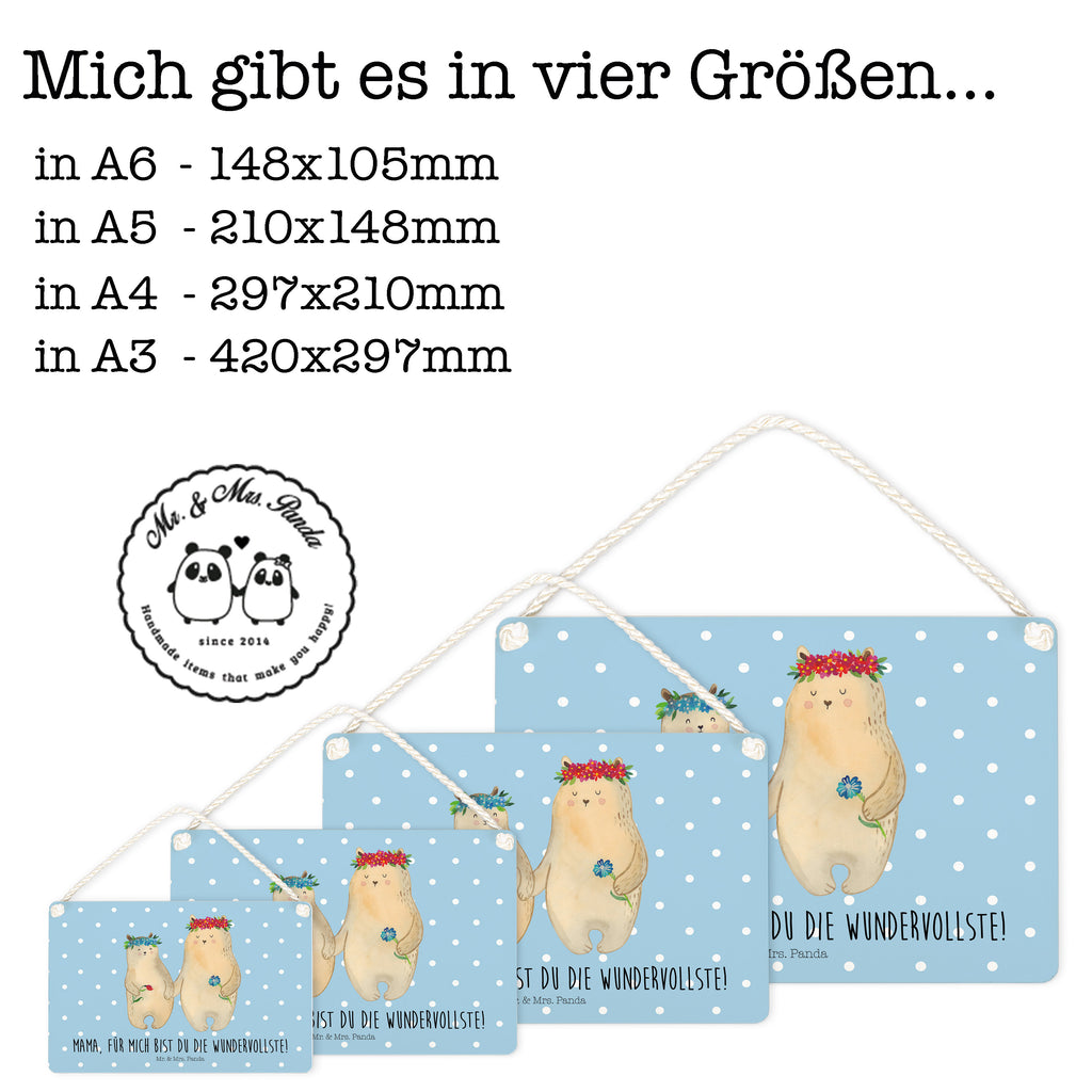 Deko Schild Bären mit Blumenkranz Dekoschild, Deko Schild, Schild, Tür Schild, Türschild, Holzschild, Wandschild, Wanddeko, Familie, Vatertag, Muttertag, Bruder, Schwester, Mama, Papa, Oma, Opa, Bär, Bären, Mutter, Mutti, Mami, Lieblingsmensch, Lieblingsmama, beste Mutter, weltbeste Mama, Geschenk Mama. Muttertag, Tochter, Kind, Kinder, Töchter, Family, Vorbild