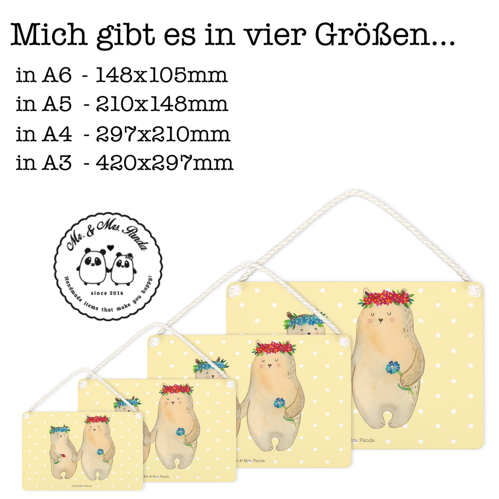 Deko Schild Bären mit Blumenkranz Dekoschild, Deko Schild, Schild, Tür Schild, Türschild, Holzschild, Wandschild, Wanddeko, Familie, Vatertag, Muttertag, Bruder, Schwester, Mama, Papa, Oma, Opa, Bär, Bären, Mutter, Mutti, Mami, Lieblingsmensch, Lieblingsmama, beste Mutter, weltbeste Mama, Geschenk Mama. Muttertag, Tochter, Kind, Kinder, Töchter, Family, Vorbild
