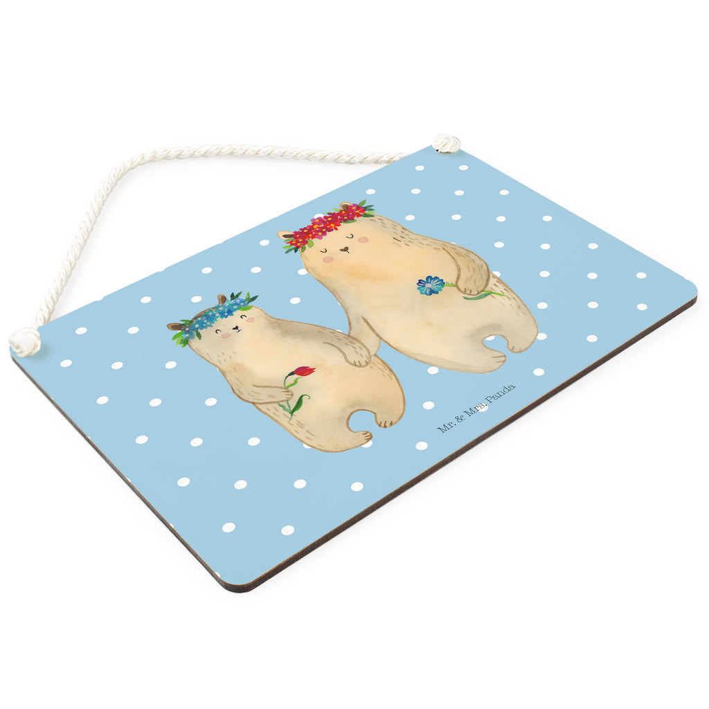 Deko Schild Bären mit Blumenkranz Dekoschild, Deko Schild, Schild, Tür Schild, Türschild, Holzschild, Wandschild, Wanddeko, Familie, Vatertag, Muttertag, Bruder, Schwester, Mama, Papa, Oma, Opa, Bär, Bären, Mutter, Mutti, Mami, Lieblingsmensch, Lieblingsmama, beste Mutter, weltbeste Mama, Geschenk Mama. Muttertag, Tochter, Kind, Kinder, Töchter, Family, Vorbild