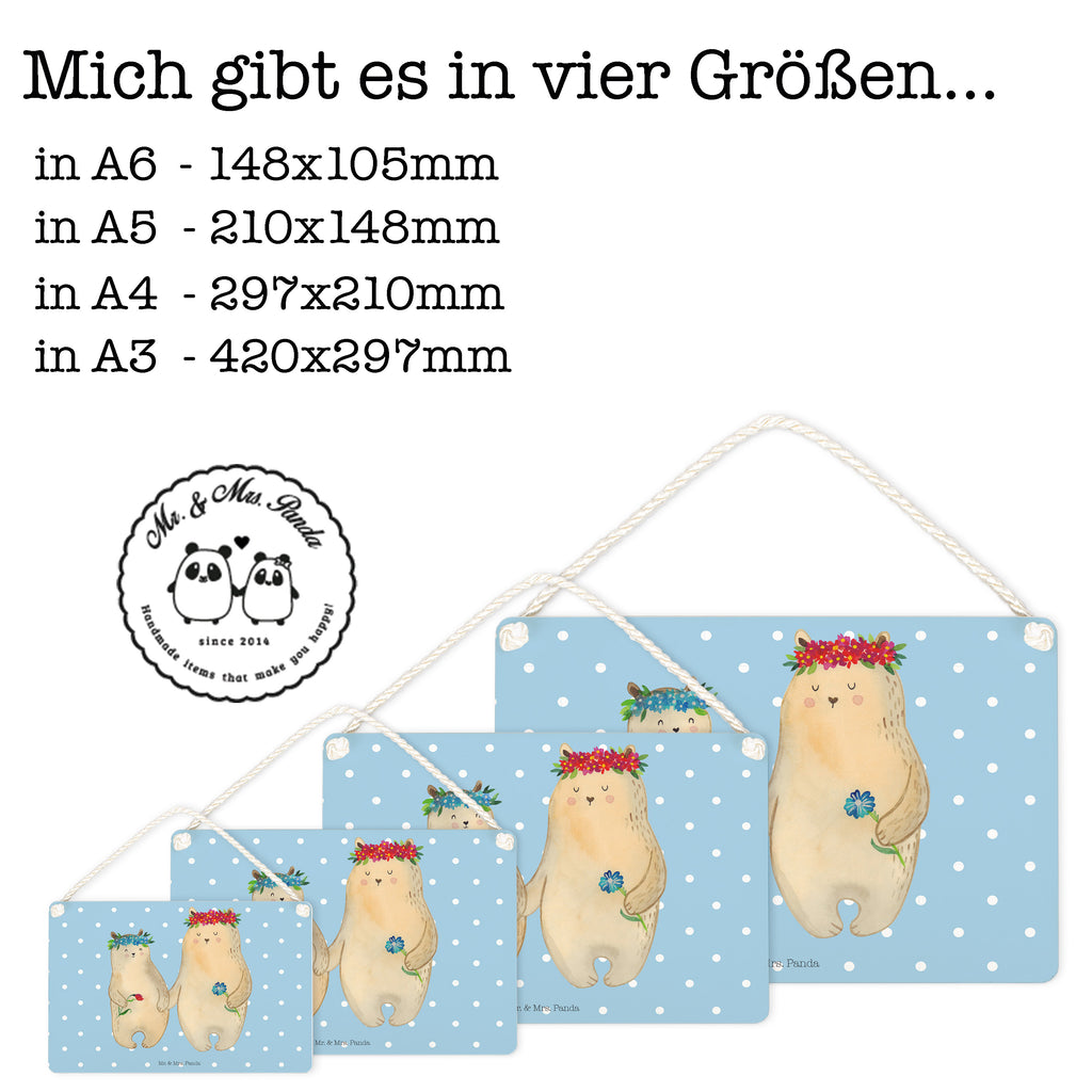Deko Schild Bären mit Blumenkranz Dekoschild, Deko Schild, Schild, Tür Schild, Türschild, Holzschild, Wandschild, Wanddeko, Familie, Vatertag, Muttertag, Bruder, Schwester, Mama, Papa, Oma, Opa, Bär, Bären, Mutter, Mutti, Mami, Lieblingsmensch, Lieblingsmama, beste Mutter, weltbeste Mama, Geschenk Mama. Muttertag, Tochter, Kind, Kinder, Töchter, Family, Vorbild