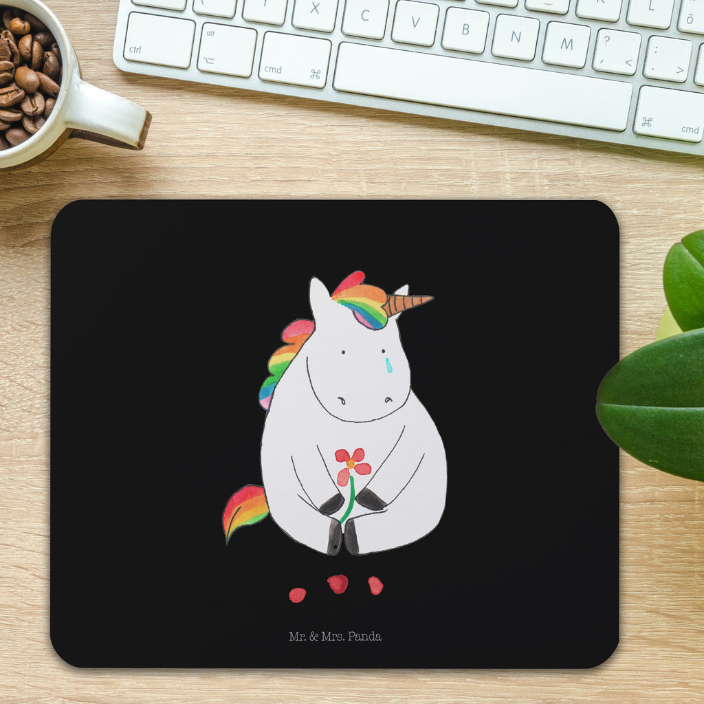 Mauspad Einhorn Traurig Mousepad, Computer zubehör, Büroausstattung, PC Zubehör, Arbeitszimmer, Mauspad, Einzigartiges Mauspad, Designer Mauspad, Einhorn, Einhörner, Einhorn Deko, Pegasus, Unicorn, Glitzer, Trösten. Freundschaft, Freunde, Liebe, Trauer, Grußkarte, Blume