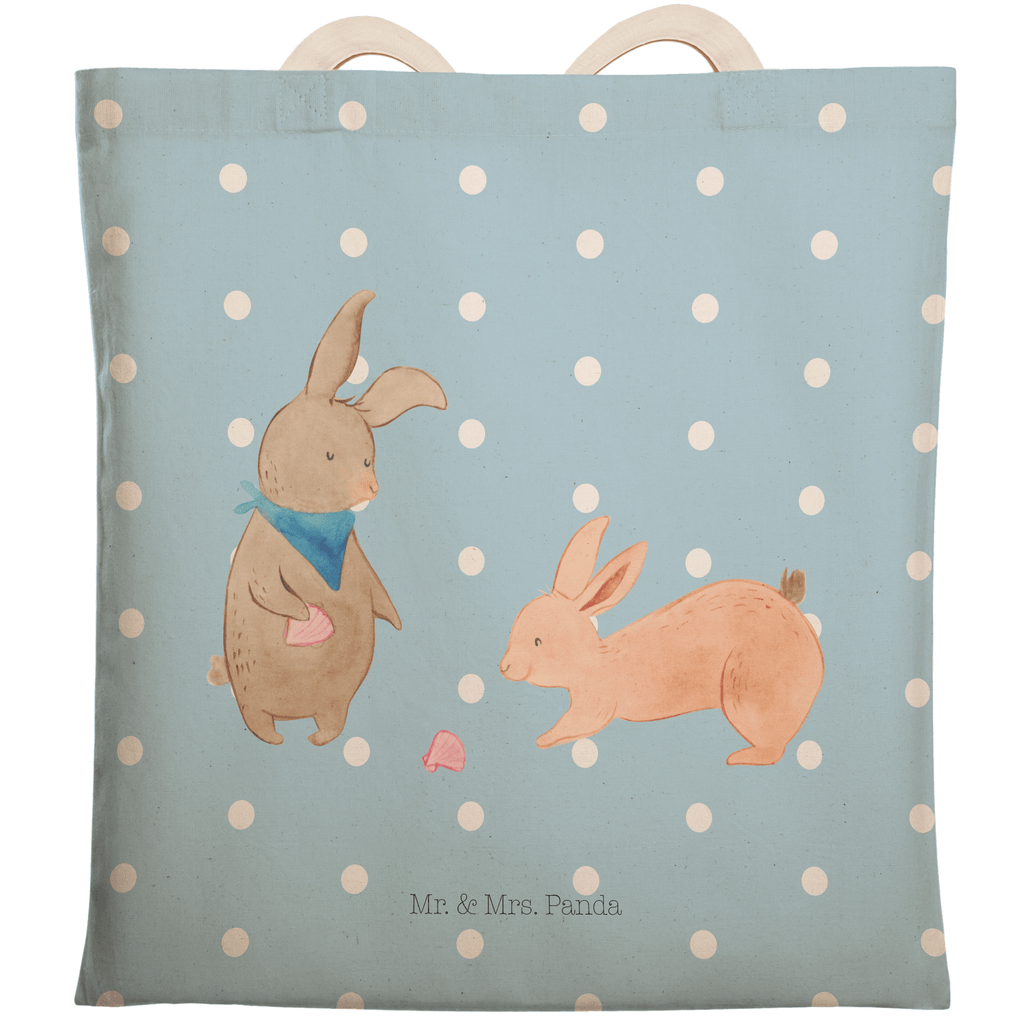 Einkaufstasche Hasen Muschel Tragetasche, Tasche, Beutel, Stofftasche, Baumwolltasche, Umhängetasche, Shopper, Familie, Vatertag, Muttertag, Bruder, Schwester, Mama, Papa, Oma, Opa, Hasen, beste Freundin, Freundin, Freundinnen, best friends, BFF, Muscheln sammeln, Muscheln, Meer