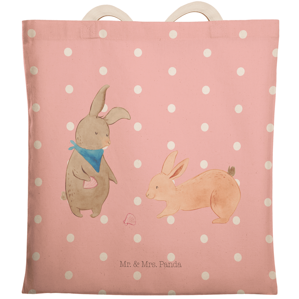 Einkaufstasche Hasen Muschel Tragetasche, Tasche, Beutel, Stofftasche, Baumwolltasche, Umhängetasche, Shopper, Familie, Vatertag, Muttertag, Bruder, Schwester, Mama, Papa, Oma, Opa, Hasen, beste Freundin, Freundin, Freundinnen, best friends, BFF, Muscheln sammeln, Muscheln, Meer