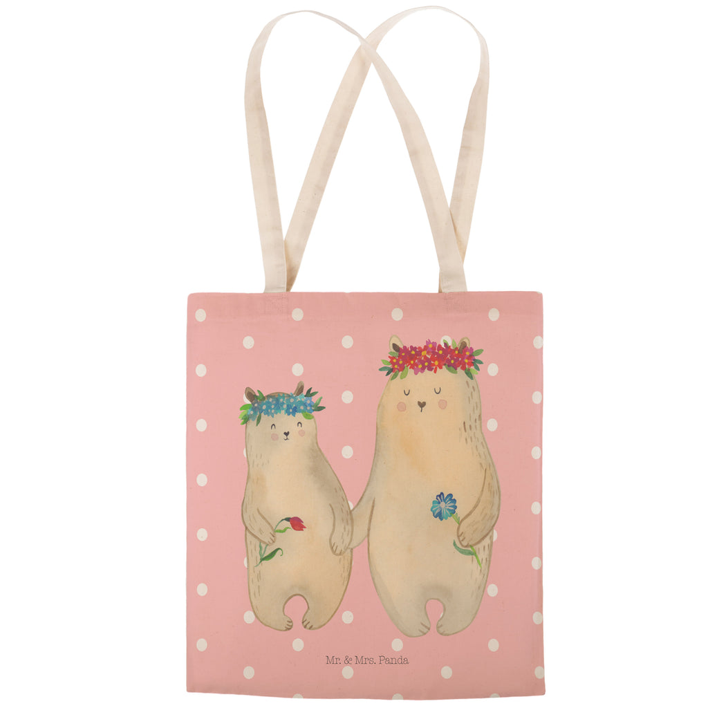 Einkaufstasche Bären mit Blumenkranz Tragetasche, Tasche, Beutel, Stofftasche, Baumwolltasche, Umhängetasche, Shopper, Familie, Vatertag, Muttertag, Bruder, Schwester, Mama, Papa, Oma, Opa, Bär, Bären, Mutter, Mutti, Mami, Lieblingsmensch, Lieblingsmama, beste Mutter, weltbeste Mama, Geschenk Mama. Muttertag, Tochter, Kind, Kinder, Töchter, Family, Vorbild