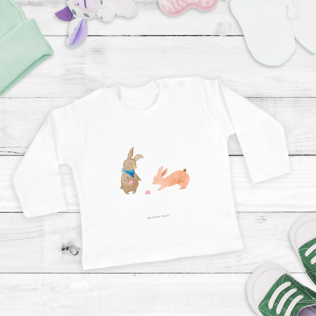 18-24 Monate Baby Longsleeve Hasen Muschel Mädchen, Jungen, Baby, Langarm, Bio, Kleidung, Longsleeve, Familie, Vatertag, Muttertag, Bruder, Schwester, Mama, Papa, Oma, Opa, Hasen, beste Freundin, Freundin, Freundinnen, best friends, BFF, Muscheln sammeln, Muscheln, Meer