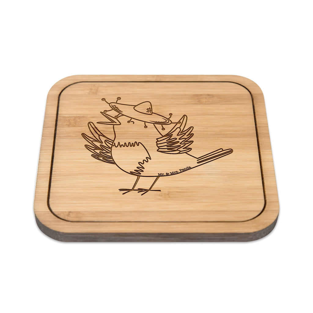 Untersetzer quadratisch Rabe mit Sombrero Untersetzer, Bierdeckel, Glasuntersetzer, Untersetzer Gläser, Getränkeuntersetzer, Tiermotive, Gute Laune, lustige Sprüche, Tiere, Rabe, Vogel, Vögel, Spruch positiv, fröhlich sein, glücklich sein, Glück Spruch, froh, Elster, Motivation