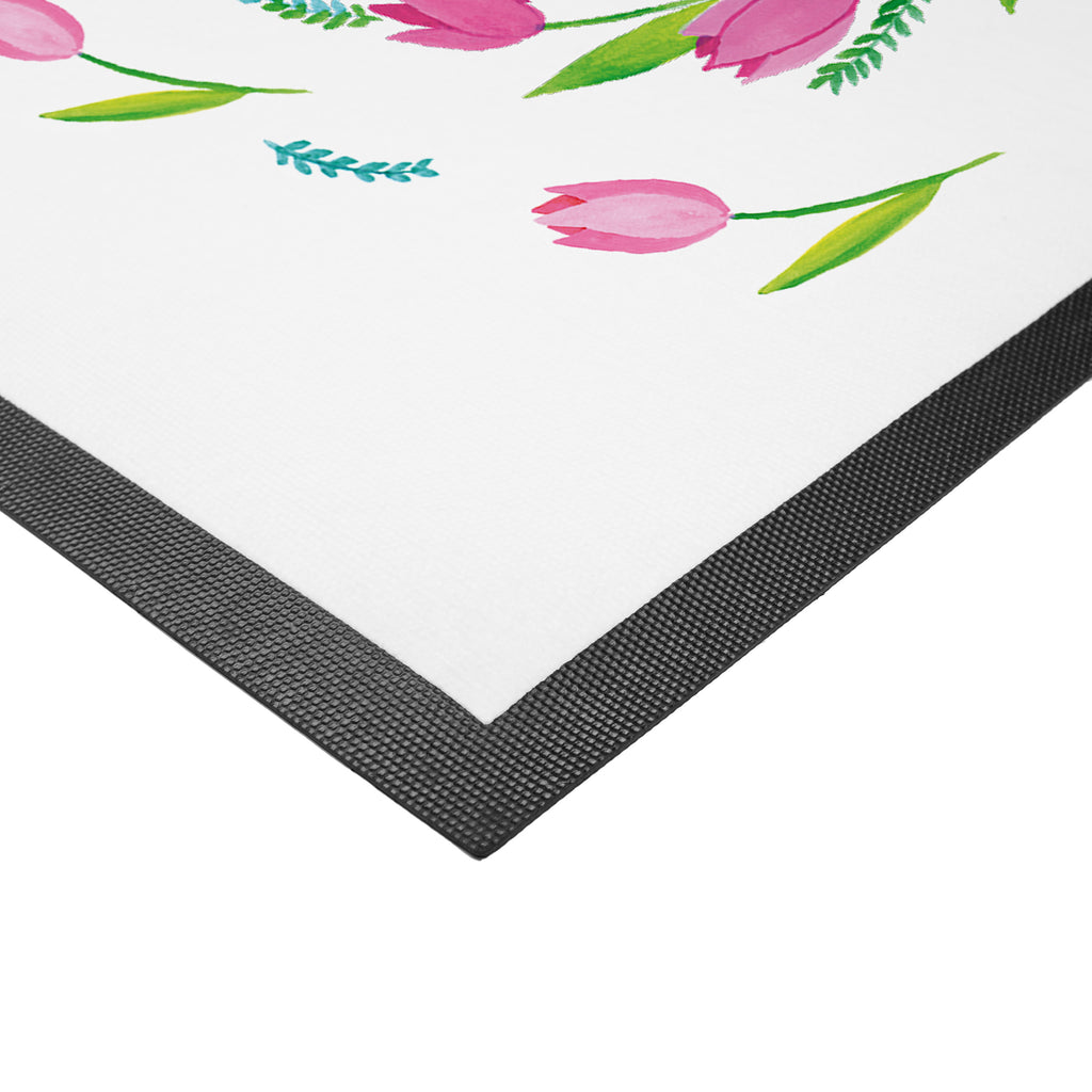 Fußmatte Mama Tulpen Türvorleger, Schmutzmatte, Fußabtreter, Matte, Schmutzfänger, Fußabstreifer, Schmutzfangmatte, Türmatte, Motivfußmatte, Haustürmatte, Vorleger, Blumen Deko, Frühlings Deko, Sommer Deko, Dekoration, positive Botschaft, Naturliebhaber, Outdoor, Natur, Abenteuer, Mama, Mutter, Mami, Mutti, Mom