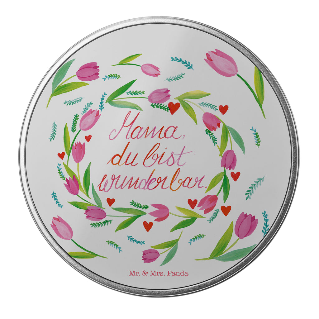 Blechdose rund Mama Tulpen Metalldose, Keksdose, Dose, Vorratsdose, Geschenkbox, Blumen Deko, Frühlings Deko, Sommer Deko, Dekoration, positive Botschaft, Naturliebhaber, Outdoor, Natur, Abenteuer, Mama, Mutter, Mami, Mutti, Mom