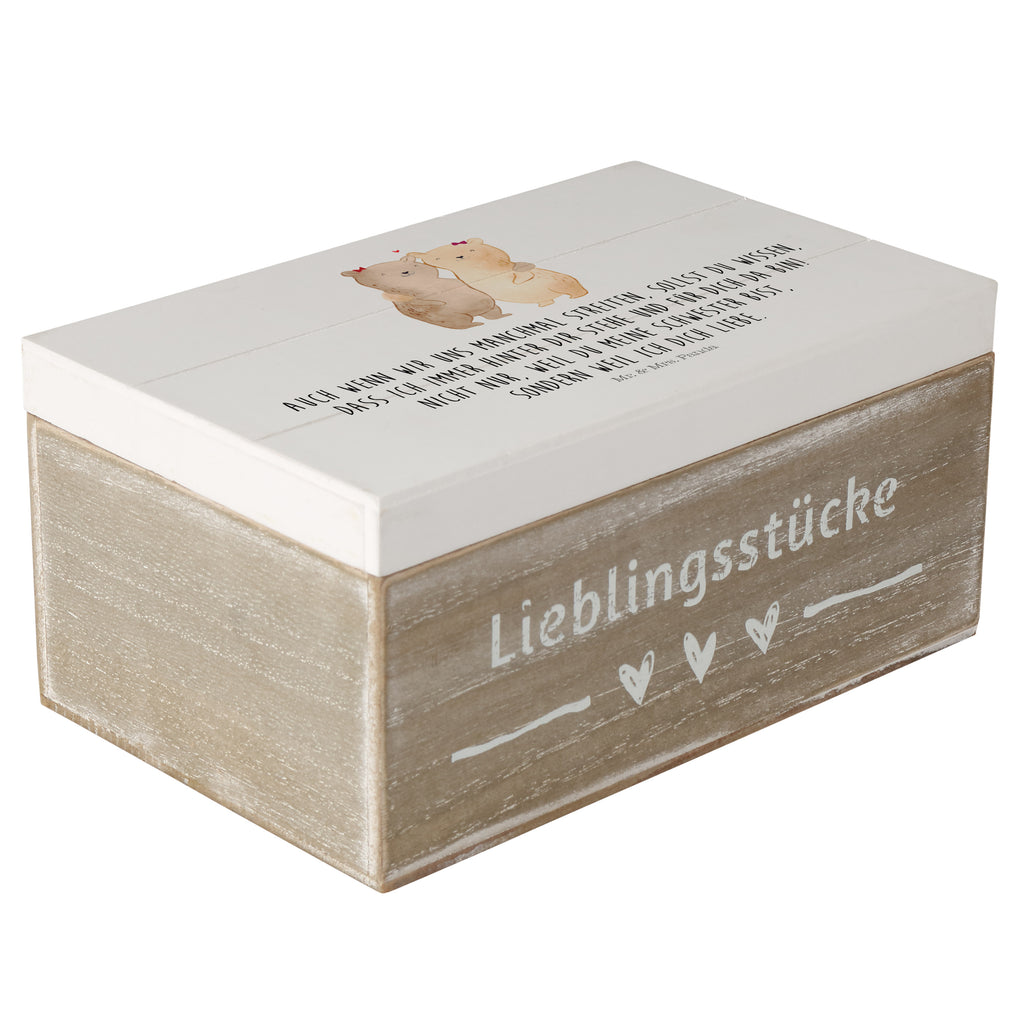 Holzkiste Bären Schwestern Holzkiste, Kiste, Schatzkiste, Truhe, Schatulle, XXL, Erinnerungsbox, Erinnerungskiste, Dekokiste, Aufbewahrungsbox, Familie, Vatertag, Muttertag, Bruder, Schwester, Mama, Papa, Oma, Opa