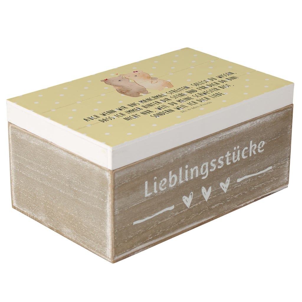 Holzkiste Bären Schwestern Holzkiste, Kiste, Schatzkiste, Truhe, Schatulle, XXL, Erinnerungsbox, Erinnerungskiste, Dekokiste, Aufbewahrungsbox, Familie, Vatertag, Muttertag, Bruder, Schwester, Mama, Papa, Oma, Opa