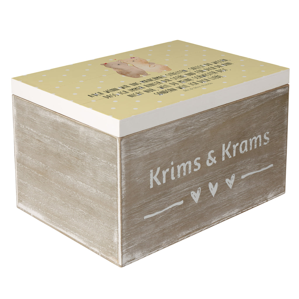 Holzkiste Bären Schwestern Holzkiste, Kiste, Schatzkiste, Truhe, Schatulle, XXL, Erinnerungsbox, Erinnerungskiste, Dekokiste, Aufbewahrungsbox, Familie, Vatertag, Muttertag, Bruder, Schwester, Mama, Papa, Oma, Opa