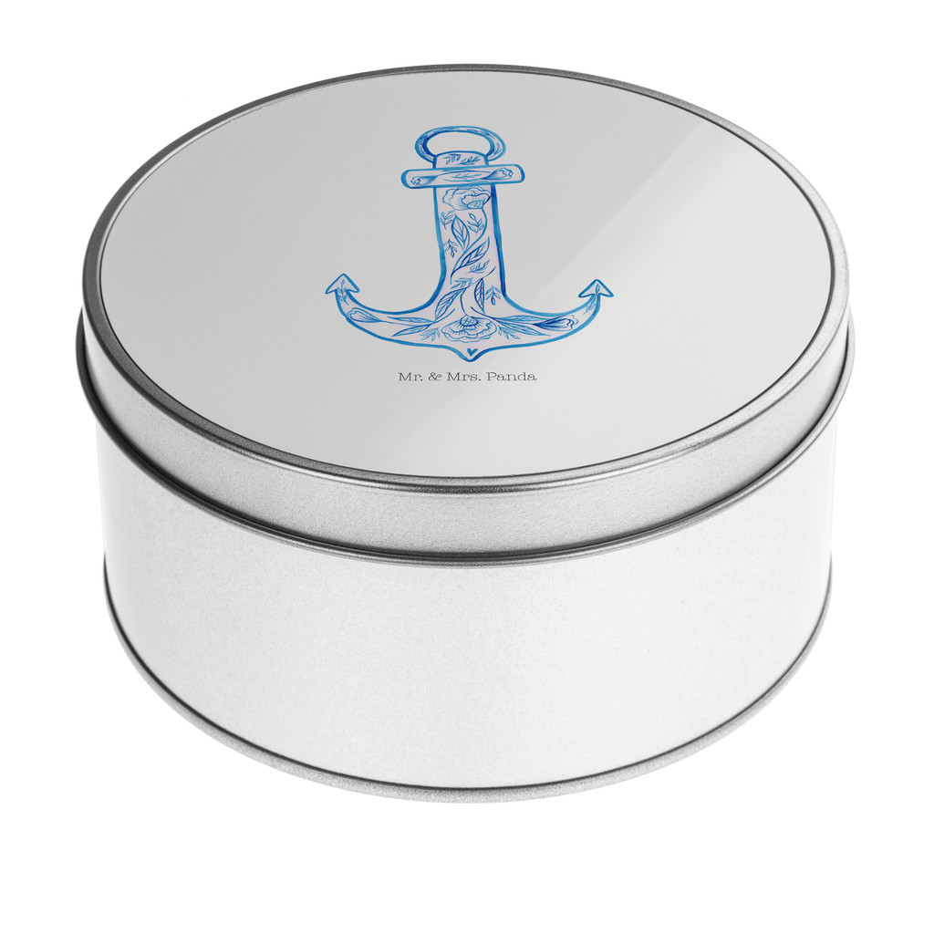 Blechdose rund Anker Blau Metalldose, Keksdose, Dose, Vorratsdose, Geschenkbox, Tiermotive, Gute Laune, lustige Sprüche, Tiere