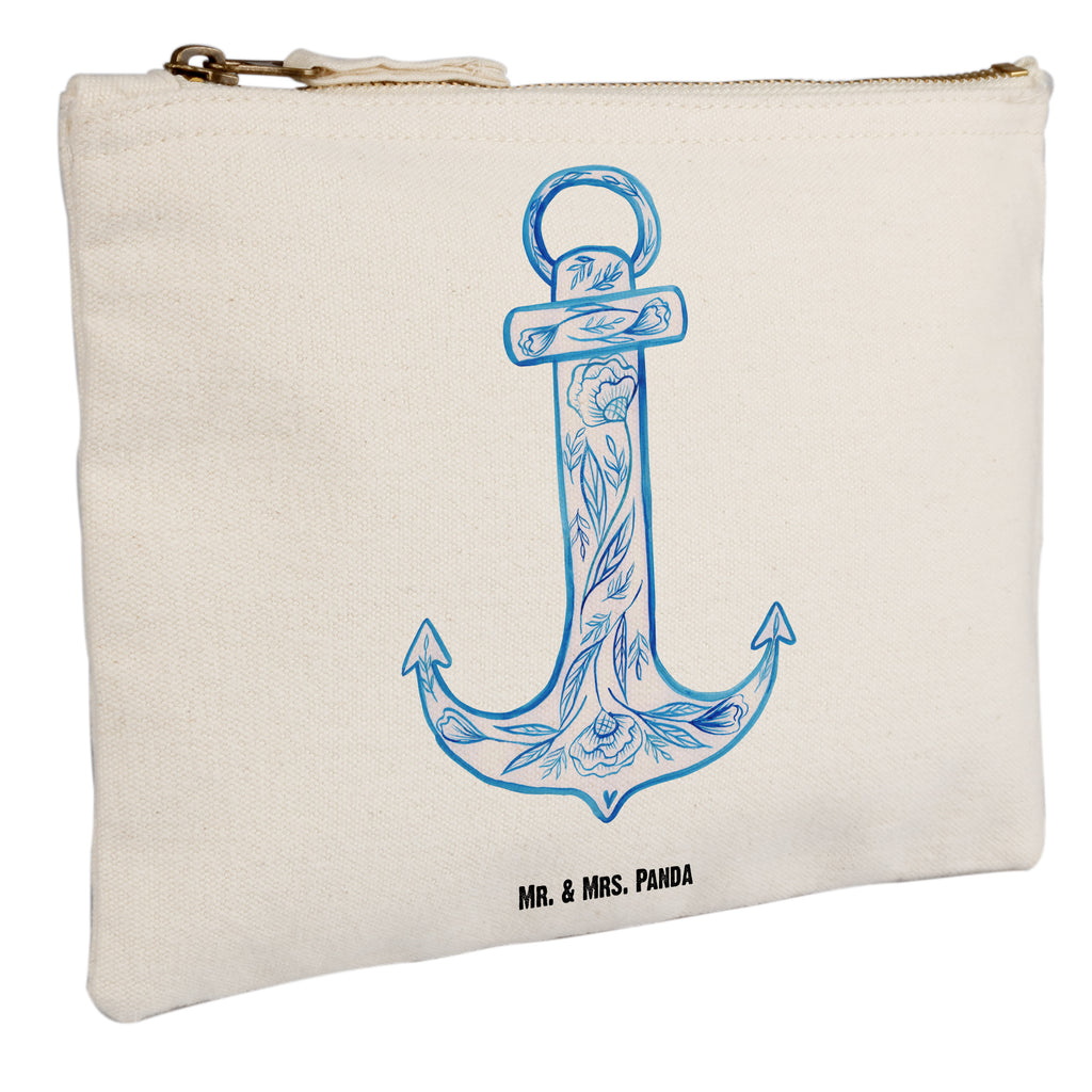 Schminktasche Anker Blau Schminktasche, Kosmetiktasche, Kosmetikbeutel, Stiftemäppchen, Etui, Federmappe, Makeup, XXL, Schminketui, Kosmetiketui, Schlamperetui, Tiermotive, Gute Laune, lustige Sprüche, Tiere