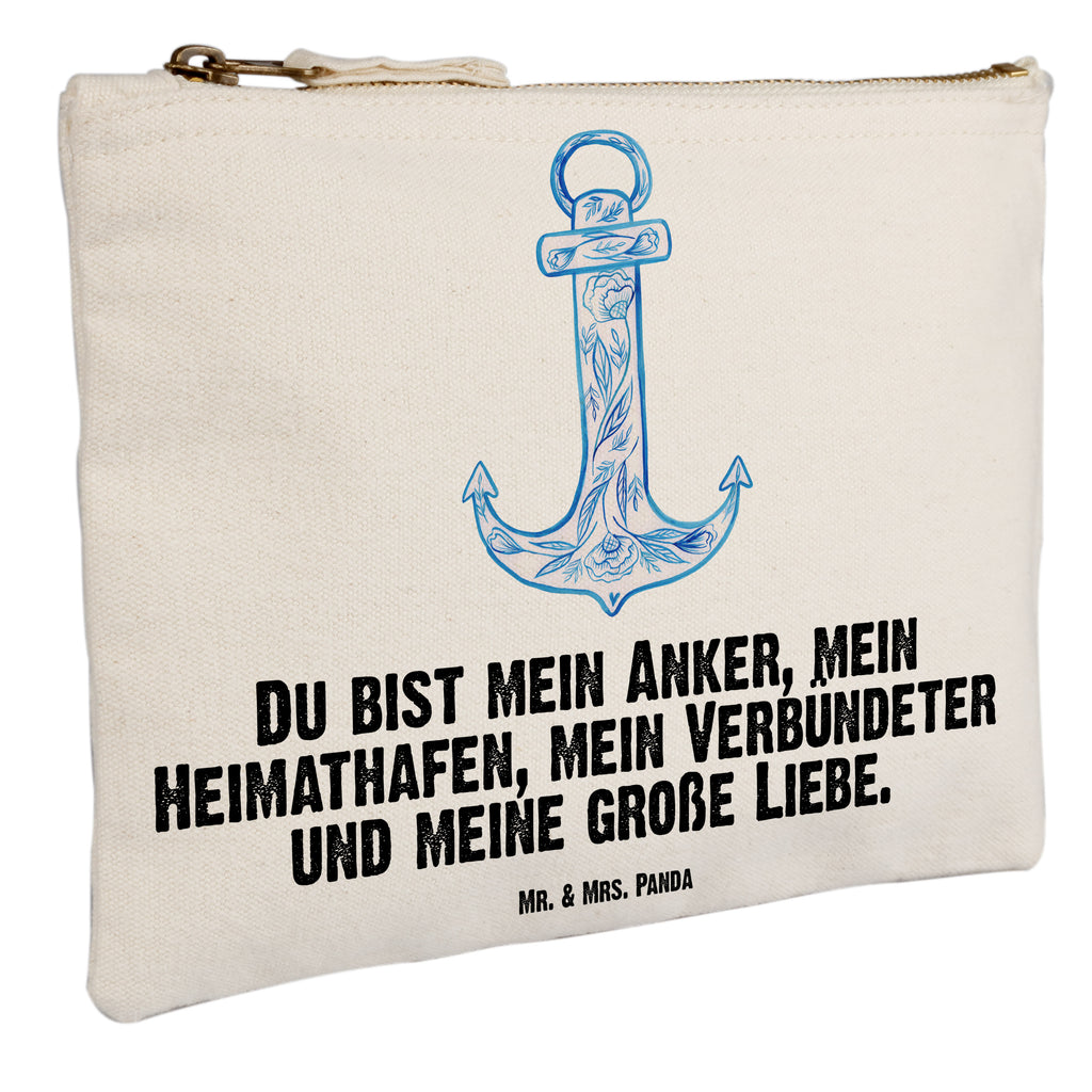 Schminktasche Anker Blau Schminktasche, Kosmetiktasche, Kosmetikbeutel, Stiftemäppchen, Etui, Federmappe, Makeup, XXL, Schminketui, Kosmetiketui, Schlamperetui, Tiermotive, Gute Laune, lustige Sprüche, Tiere