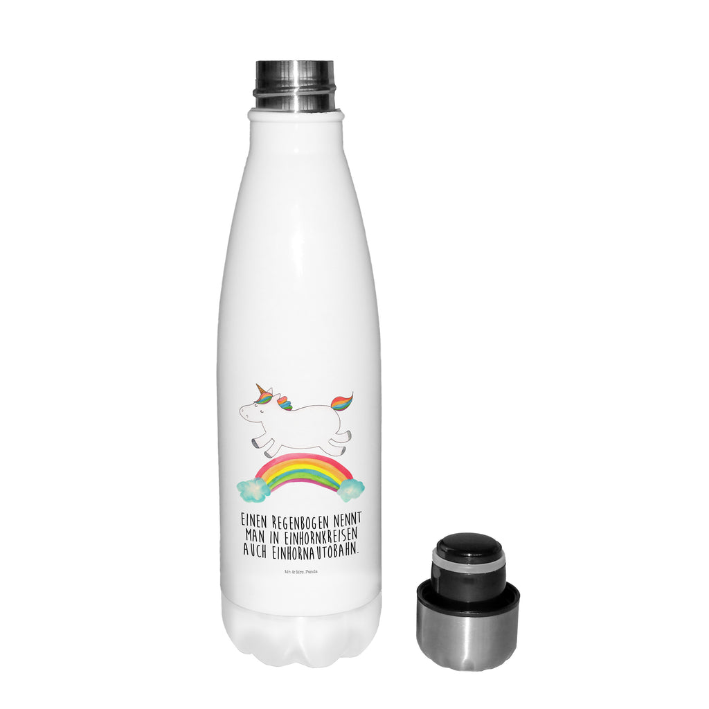 Thermosflasche Einhorn Regenbogen Isolierflasche, Thermoflasche, Trinkflasche, Thermos, Edelstahl, Einhorn, Einhörner, Einhorn Deko, Pegasus, Unicorn, Regenbogen, Glitzer, Einhornpower, Erwachsenwerden, Einhornautobahn