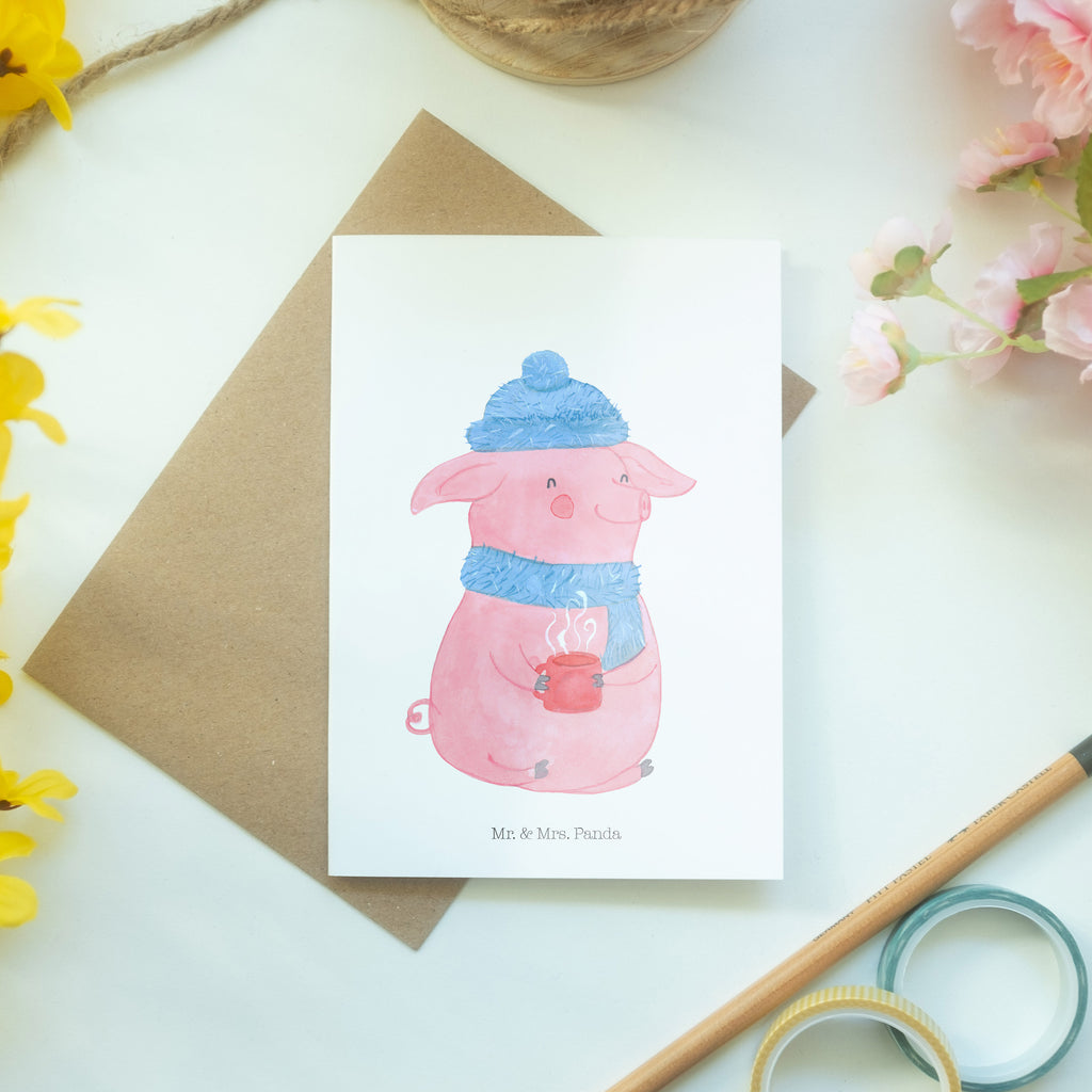 Grußkarte Lallelndes Glühschwein Klappkarte, Einladungskarte, Glückwunschkarte, Hochzeitskarte, Geburtstagskarte, Karte, Winter, Weihnachten, Weihnachtsdeko, Nikolaus, Advent, Heiligabend, Wintermotiv, Glühwein, Betrunken, Weihnachtsmarkt, Spruch