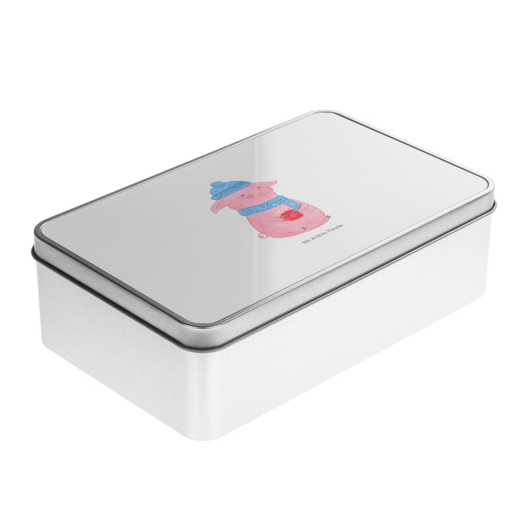 Metalldose rechteckig Lallelndes Glühschwein Blechdose, Metalldose, Blechbox, Container, Keksdose, Vorratsdose, Vorratsbox, Döschen, Versperbox, Vesperdose, Aufbewahrungsdose, Aufbewahrungsbox, Aluminiumdose, Dose, Winter, Weihnachten, Weihnachtsdeko, Nikolaus, Advent, Heiligabend, Wintermotiv, Glühwein, Betrunken, Weihnachtsmarkt, Spruch