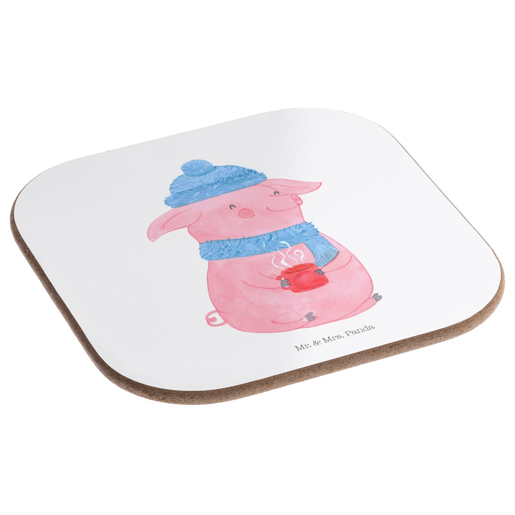 Quadratische Untersetzer Lallelndes Glühschwein Bierdeckel, Glasuntersetzer, Untersetzer Gläser, Getränkeuntersetzer, Winter, Weihnachten, Weihnachtsdeko, Nikolaus, Advent, Heiligabend, Wintermotiv, Glühwein, Betrunken, Weihnachtsmarkt, Spruch