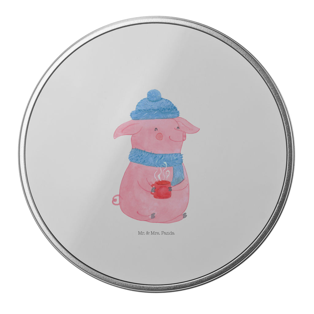 Blechdose rund Lallelndes Glühschwein Metalldose, Keksdose, Dose, Vorratsdose, Geschenkbox, Winter, Weihnachten, Weihnachtsdeko, Nikolaus, Advent, Heiligabend, Wintermotiv, Glühwein, Betrunken, Weihnachtsmarkt, Spruch