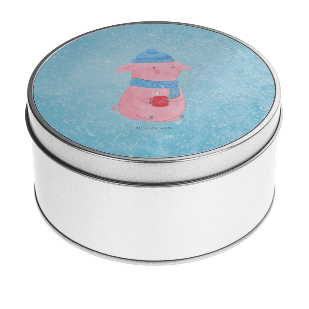 Blechdose rund Lallelndes Glühschwein Metalldose, Keksdose, Dose, Vorratsdose, Geschenkbox, Winter, Weihnachten, Weihnachtsdeko, Nikolaus, Advent, Heiligabend, Wintermotiv, Glühwein, Betrunken, Weihnachtsmarkt, Spruch