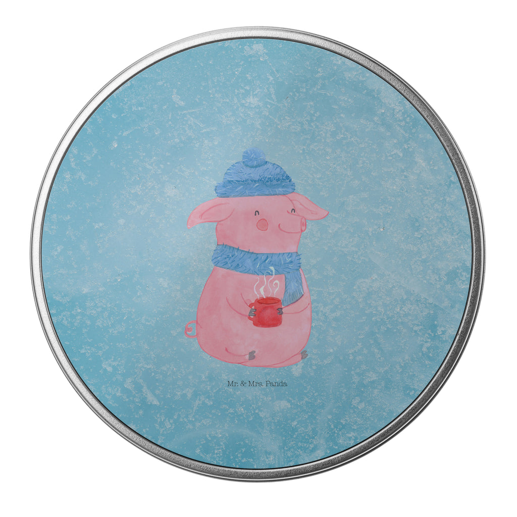 Blechdose rund Lallelndes Glühschwein Metalldose, Keksdose, Dose, Vorratsdose, Geschenkbox, Winter, Weihnachten, Weihnachtsdeko, Nikolaus, Advent, Heiligabend, Wintermotiv, Glühwein, Betrunken, Weihnachtsmarkt, Spruch