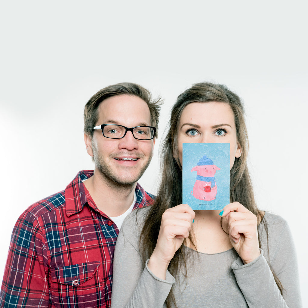 Postkarte Lallelndes Glühschwein Geschenkkarte, Grußkarte, Karte, Einladung, Ansichtskarte, Geburtstagskarte, Einladungskarte, Dankeskarte, Winter, Weihnachten, Weihnachtsdeko, Nikolaus, Advent, Heiligabend, Wintermotiv, Glühwein, Betrunken, Weihnachtsmarkt, Spruch