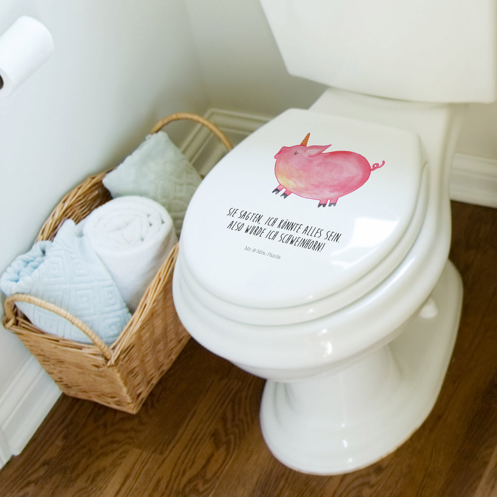 Motiv WC Sitz Einhorn Schweinhorn Klobrille, Klodeckel, Toilettendeckel, WC-Sitz, Toilette, Einhorn, Einhörner, Einhorn Deko, Pegasus, Unicorn, Party, Spaß, Schwein, Schweinhorn, Bauer, witzig. lustig, Spruch, geschenk, Pig, Piggy, funny, english, englisch