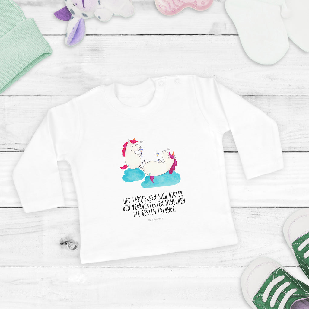 3-6 Monate Baby Longsleeve Einhörner Sekt Mädchen, Jungen, Baby, Langarm, Bio, Kleidung, Einhorn, Einhörner, Einhorn Deko, Pegasus, Unicorn, Freundinnen, Freundin, BFF, Sekt, Mädelsabend, Spaß, Party, Korken, Anstoßen, Beste