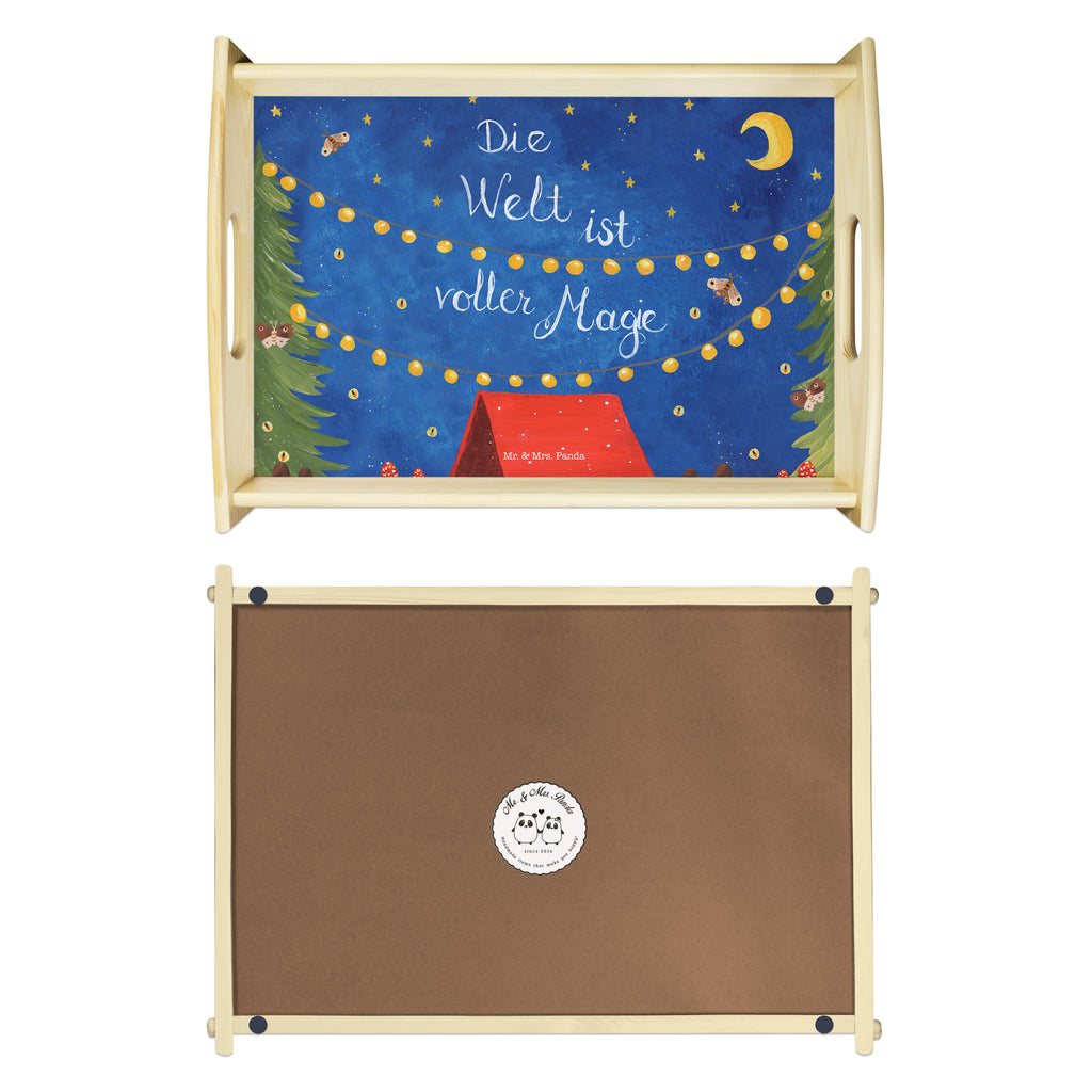 Serviertablett Die Welt ist voller Magie Tablett, Holztablett, Küchentablett, Dekotablett, Frühstückstablett, Blumen Deko, Frühlings Deko, Sommer Deko, Dekoration, positive Botschaft, Naturliebhaber, Outdoor, Natur, Abenteuer