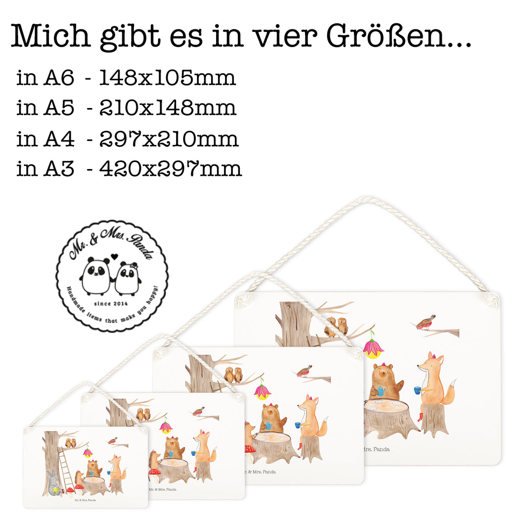 Deko Schild Waldtiere Picknick Dekoschild, Deko Schild, Schild, Tür Schild, Türschild, Holzschild, Wandschild, Wanddeko, Tiermotive, Gute Laune, lustige Sprüche, Tiere, Waldtiere, Picknick, Wald, Fuchs, Hase, Igel, Maus, Eichhörnchen