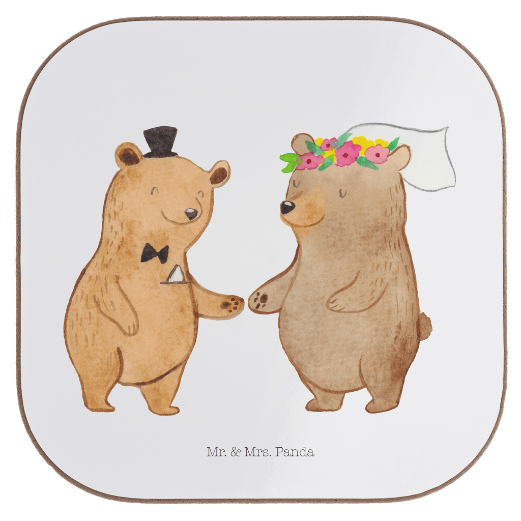 Quadratische Untersetzer Bären Heirat Bierdeckel, Glasuntersetzer, Untersetzer Gläser, Getränkeuntersetzer, Hochzeit, Hochzeitsgeschenk, Ehe, Hochzeitsfeier, Trauung, Trauungsgeschenk, Hochzeitskarte, Verlobungsfeier, Verlobungsgeschenk, Hochzeitsgeschenkideen, Hochzeitsgeschenke für Brautpaar, Hochzeitstag, Geschenk zur Hochzeit
