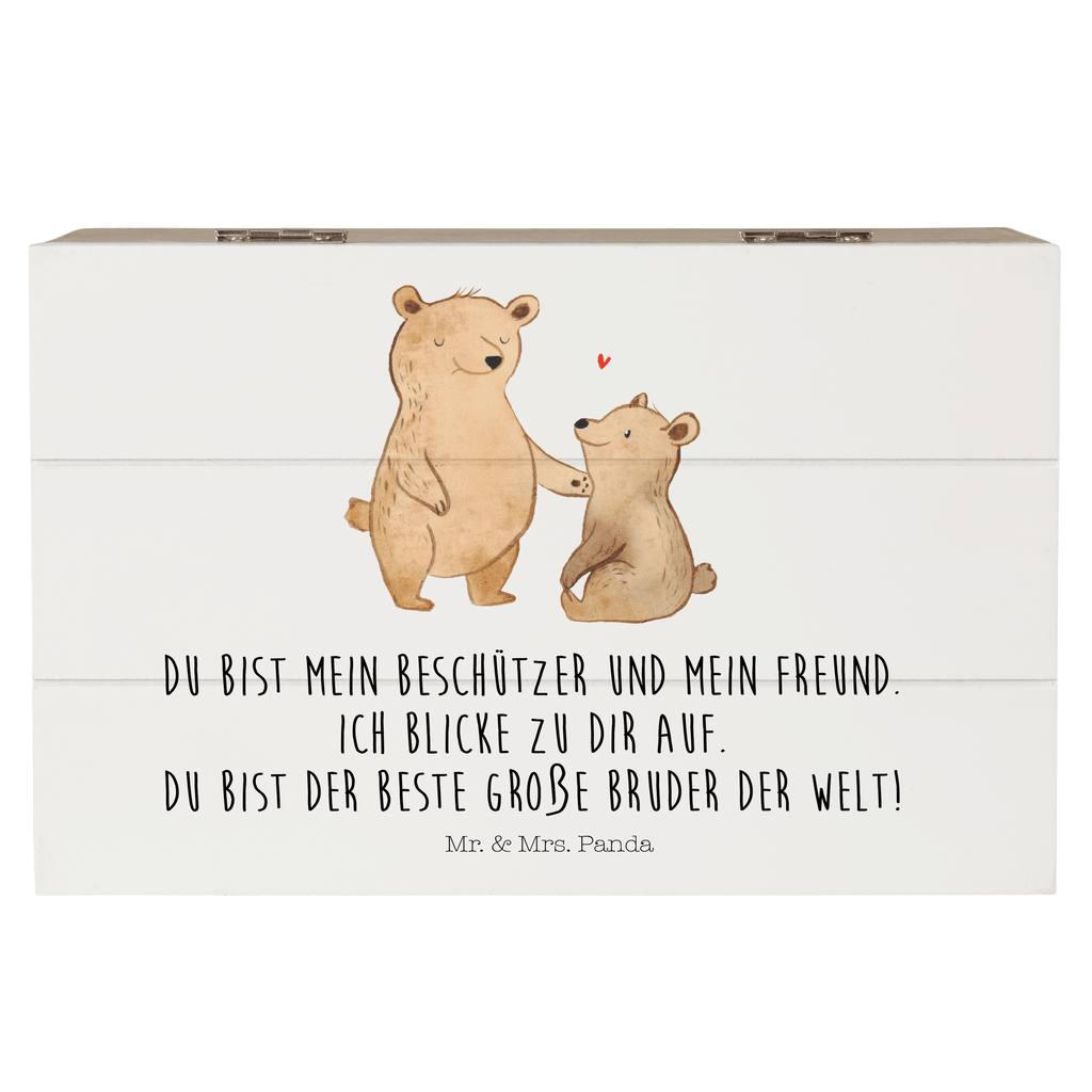 Holzkiste Bär Großer Bruder Holzkiste, Kiste, Schatzkiste, Truhe, Schatulle, XXL, Erinnerungsbox, Erinnerungskiste, Dekokiste, Aufbewahrungsbox, Familie, Vatertag, Muttertag, Bruder, Schwester, Mama, Papa, Oma, Opa, Großer Bruder, Geschwister, bester Bruder, Brudi, Bär, Bären