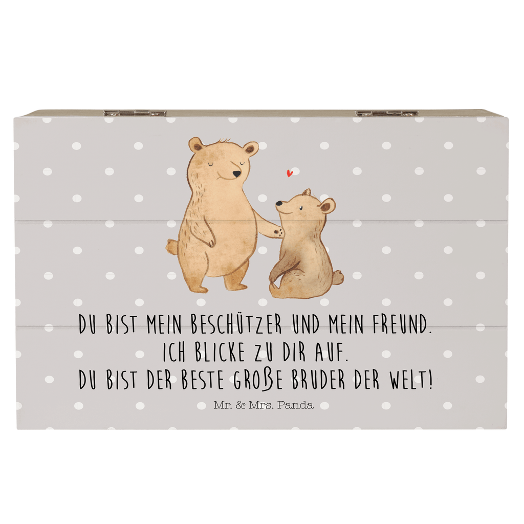 Holzkiste Bär Großer Bruder Holzkiste, Kiste, Schatzkiste, Truhe, Schatulle, XXL, Erinnerungsbox, Erinnerungskiste, Dekokiste, Aufbewahrungsbox, Familie, Vatertag, Muttertag, Bruder, Schwester, Mama, Papa, Oma, Opa, Großer Bruder, Geschwister, bester Bruder, Brudi, Bär, Bären