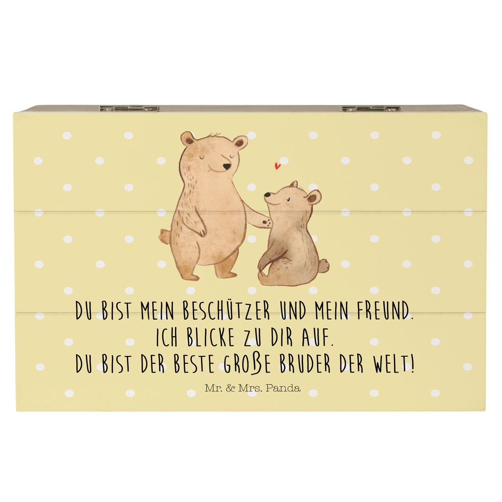 Holzkiste Bär Großer Bruder Holzkiste, Kiste, Schatzkiste, Truhe, Schatulle, XXL, Erinnerungsbox, Erinnerungskiste, Dekokiste, Aufbewahrungsbox, Familie, Vatertag, Muttertag, Bruder, Schwester, Mama, Papa, Oma, Opa, Großer Bruder, Geschwister, bester Bruder, Brudi, Bär, Bären