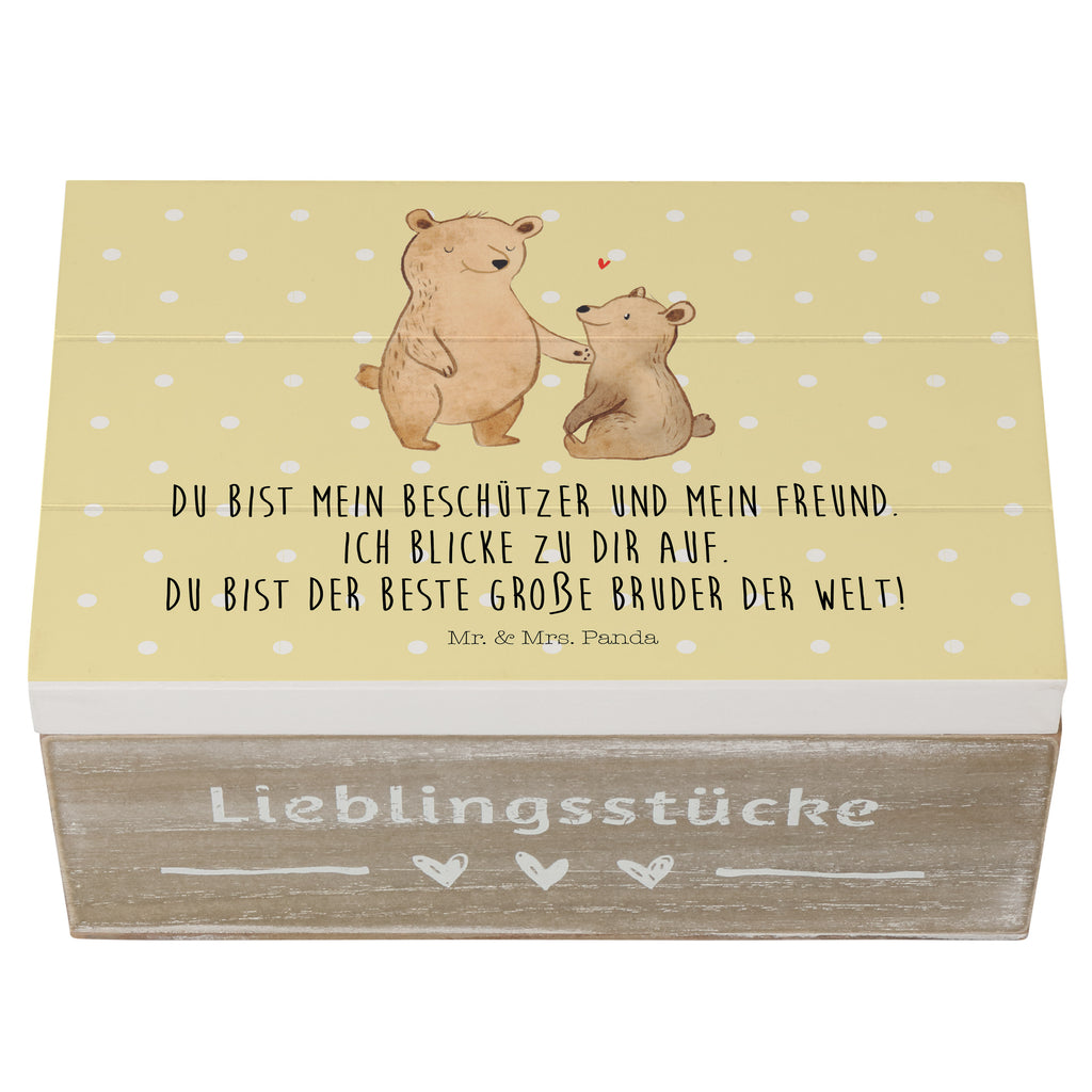 Holzkiste Bär Großer Bruder Holzkiste, Kiste, Schatzkiste, Truhe, Schatulle, XXL, Erinnerungsbox, Erinnerungskiste, Dekokiste, Aufbewahrungsbox, Familie, Vatertag, Muttertag, Bruder, Schwester, Mama, Papa, Oma, Opa, Großer Bruder, Geschwister, bester Bruder, Brudi, Bär, Bären