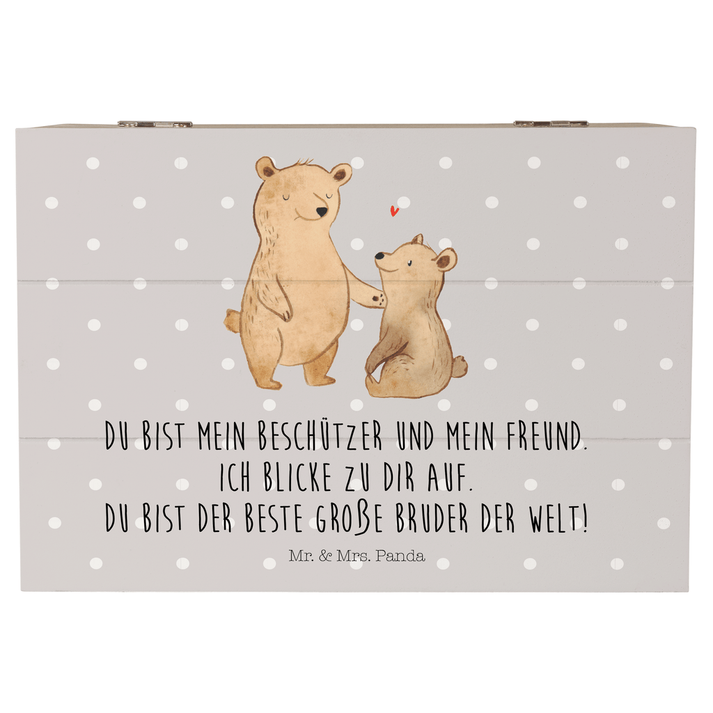 Holzkiste Bär Großer Bruder Holzkiste, Kiste, Schatzkiste, Truhe, Schatulle, XXL, Erinnerungsbox, Erinnerungskiste, Dekokiste, Aufbewahrungsbox, Familie, Vatertag, Muttertag, Bruder, Schwester, Mama, Papa, Oma, Opa, Großer Bruder, Geschwister, bester Bruder, Brudi, Bär, Bären