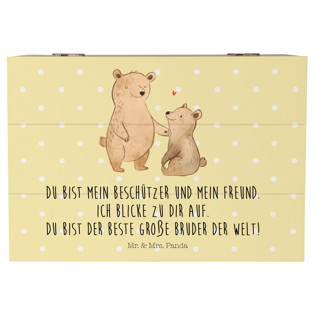 Holzkiste Bär Großer Bruder Holzkiste, Kiste, Schatzkiste, Truhe, Schatulle, XXL, Erinnerungsbox, Erinnerungskiste, Dekokiste, Aufbewahrungsbox, Familie, Vatertag, Muttertag, Bruder, Schwester, Mama, Papa, Oma, Opa, Großer Bruder, Geschwister, bester Bruder, Brudi, Bär, Bären