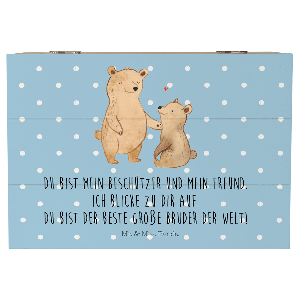 Holzkiste Bär Großer Bruder Holzkiste, Kiste, Schatzkiste, Truhe, Schatulle, XXL, Erinnerungsbox, Erinnerungskiste, Dekokiste, Aufbewahrungsbox, Familie, Vatertag, Muttertag, Bruder, Schwester, Mama, Papa, Oma, Opa, Großer Bruder, Geschwister, bester Bruder, Brudi, Bär, Bären