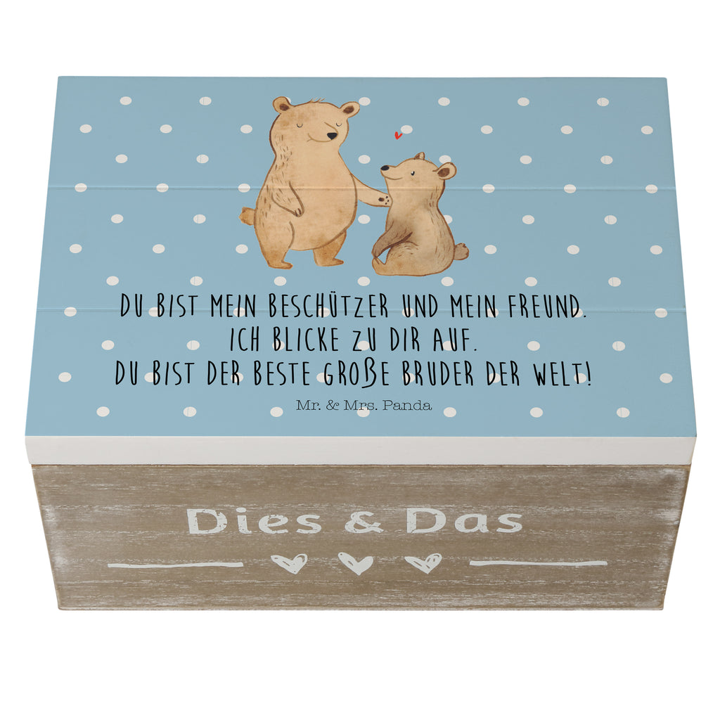 Holzkiste Bär Großer Bruder Holzkiste, Kiste, Schatzkiste, Truhe, Schatulle, XXL, Erinnerungsbox, Erinnerungskiste, Dekokiste, Aufbewahrungsbox, Familie, Vatertag, Muttertag, Bruder, Schwester, Mama, Papa, Oma, Opa, Großer Bruder, Geschwister, bester Bruder, Brudi, Bär, Bären